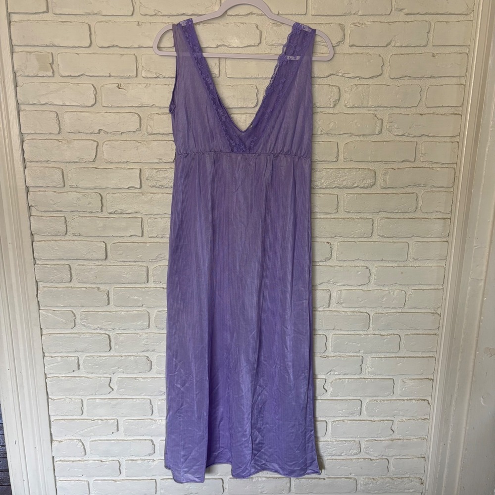Vintage Lavender Purple Maxi Slip Dress‎ Women's Size Medium